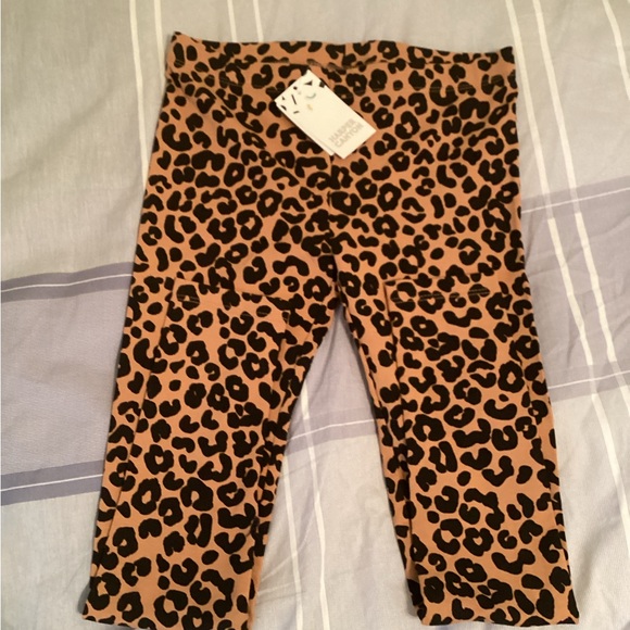 Girls Tan Leopard Leggings size 8 NWT - Picture 1 of 2